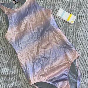 Zella Kids Sparkling Pink and Blue  swimsuit one piece